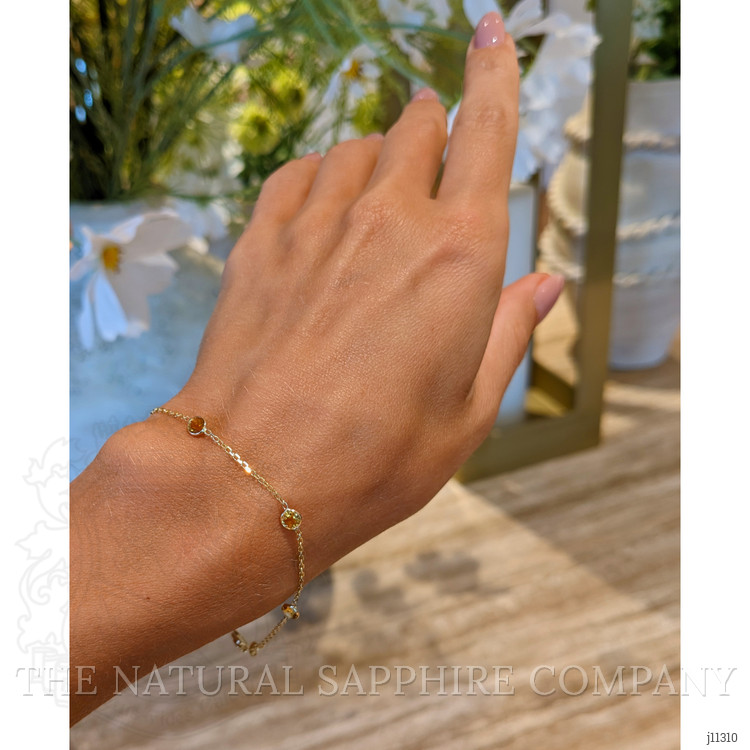 1.25 Ct.Tw. Citrine Tennis/Riviere Bracelet, 14K Yellow Gold