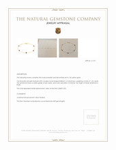 1.25 Ct.Tw. Amethyst Tennis/Riviere Bracelet, 14K Yellow Gold Appraisal