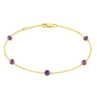 Amethyst 14K Yellow Gold bracelet