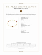 1.75 Ct.Tw.Total Carat Weight Red Garnet Bezel Bracelet, 14K Yellow Gold Scan Report