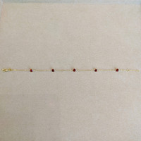 1.75 Ct.Tw. Garnet Tennis/Riviere Bracelet, 14K Yellow Gold Image