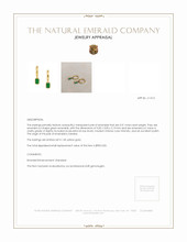 0.51 Ct.Tw.Total Carat Weight Emerald Bezel Earrings, 14K Yellow Gold Appraisal