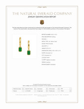 0.51 Ct.Tw.Total Carat Weight Emerald Bezel Earrings, 14K Yellow Gold Scan Report