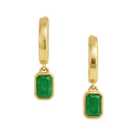 0.51 Ct.Tw. Emerald 14K Yellow Gold earring