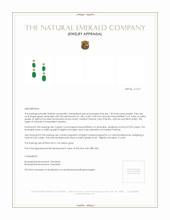1.20 Ct.Tw. Emerald Emerald Bezel Earrings, 14K Yellow Gold Appraisal