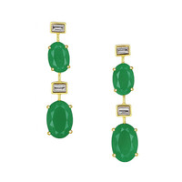 1.20 Ct.Tw. Emerald 14K Yellow Gold earring