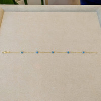 1.50 Ct.Tw. Topaz Tennis/Riviere Bracelet, 14K Yellow Gold Image