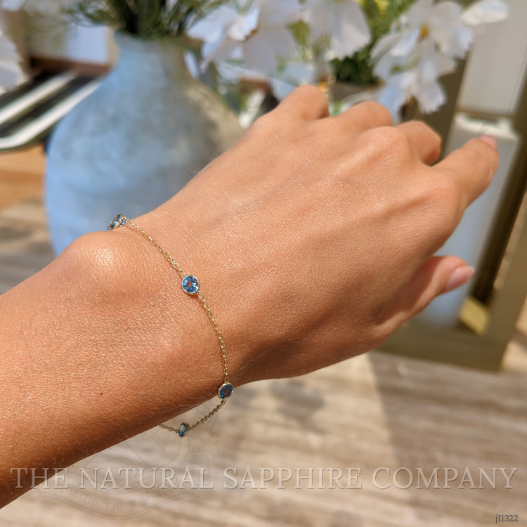 1.50 Ct.Tw. Topaz Tennis/Riviere Bracelet, 14K Yellow Gold