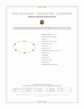 1.50 Ct.Tw.Total Carat Weight Green (Lime Green) Peridot Tennis/Line Bracelet, 14K Yellow Gold Scan Report