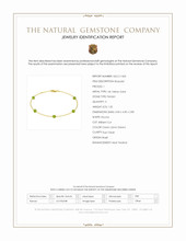 1.50 Ct.Tw.Total Carat Weight Green (Lime Green) Peridot Tennis/Line Bracelet, 14K Yellow Gold Scan Report