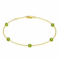 Peridot 14K Yellow Gold bracelet
