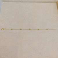 1.50 Ct.Tw. Peridot Tennis/Riviere Bracelet, 14K Yellow Gold Image