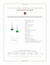 1.11 Ct.Tw. Emerald Natural Diamond Pave Earrings, 14K White Gold Scan Report