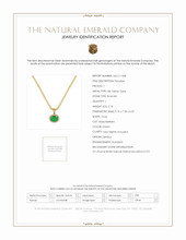 2.18 Ct. Emerald and Natural Diamond Pave Pendant, 18K Yellow Gold Scan Report