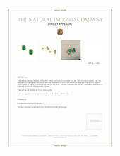 1.03 Ct.Tw.Total Carat Weight Emerald Studs Earrings, 14K Yellow Gold Appraisal