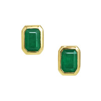 1.03 Ct.Tw. Emerald 14K Yellow Gold earring