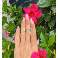 1.03 Ct.Tw. Emerald Studs Earrings, 14K Yellow Gold Life Style