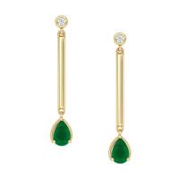1.38 Ct.Tw. Emerald 14K Yellow Gold earring