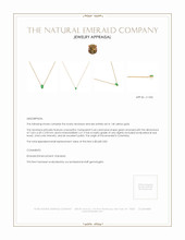 0.44 Ct. Emerald Solitaire Necklace, 14K Yellow Gold Appraisal