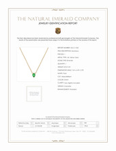 0.44 Ct. Emerald Solitaire Necklace, 14K Yellow Gold Scan Report