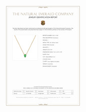 0.44 Ct. Emerald Solitaire Necklace, 14K Yellow Gold Scan Report