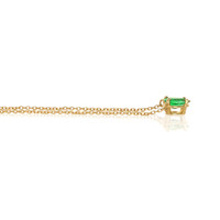 0.44 Ct. Emerald Solitaire Necklace, 14K Yellow Gold Image