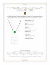 0.53 Ct. Emerald Solitaire Necklace, 14K Yellow Gold Scan Report
