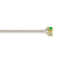 0.53 Ct. Emerald Solitaire Necklace, 14K Yellow Gold Image