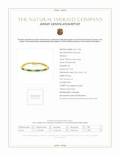 2.50 Ct.Tw.Total Carat Weight Emerald and Natural Diamond Tennis/Line Bracelet, 18K Yellow Gold Scan Report