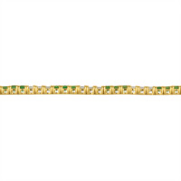 2.50 Ct.Tw. Emerald Natural Diamond Tennis/Line Bracelet, 18K Yellow Gold Image