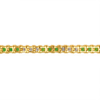 2.50 Ct.Tw. Emerald Natural Diamond Tennis/Line Bracelet, 18K Yellow Gold Image