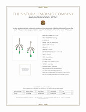 1.35 Ct.Tw.Total Carat Weight Emerald and Natural Diamond Antique Style Earrings, 18K White Gold Scan Report