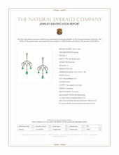 1.35 Ct.Tw.Total Carat Weight Emerald and Natural Diamond Antique Style Earrings, 18K White Gold Scan Report