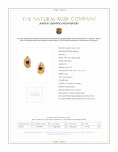 0.73 Ct.Tw. Ruby Natural Diamond Studs Earrings, 14K Yellow Gold Scan Report