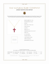 1.41 Ct. Purplish Red Ruby Accent Stones Pendant, 14K Yellow Gold Scan Report