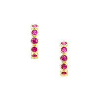 0.31 Ct.Tw. Ruby 14K Yellow Gold earring