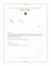 0.13 Ct.Tw. Ruby Halo Earrings, 14K Yellow Gold Appraisal