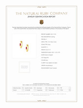 0.13 Ct.Tw. Ruby Halo Earrings, 14K Yellow Gold Scan Report