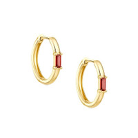 0.13 Ct.Tw. Ruby 14K Yellow Gold earring