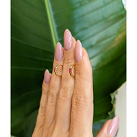 0.13 Ct.Tw. Ruby Halo Earrings, 14K Yellow Gold Life Style