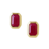 1.31 Ct.Tw. Ruby 14K Yellow Gold earring