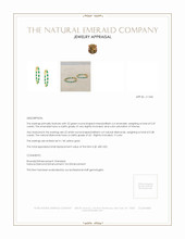 0.37 Ct.Tw.Total Carat Weight Emerald and Natural Diamond Hoops Earrings, 14K Yellow Gold Appraisal