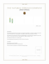 0.37 Ct.Tw. Emerald Natural Diamond Hoops Earrings, 14K Yellow Gold Appraisal