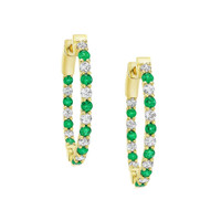 0.37 Ct.Tw. Emerald 14K Yellow Gold earring