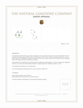 0.66 Ct.Tw. Peridot Natural Diamond Hoops Earrings, 14K White Gold Appraisal