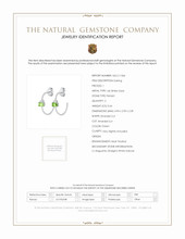 0.66 Ct.Tw. Peridot Natural Diamond Hoops Earrings, 14K White Gold Scan Report