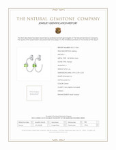 0.66 Ct.Tw. Peridot Natural Diamond Hoops Earrings, 14K White Gold Scan Report