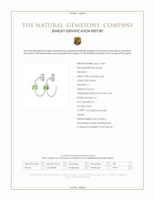 0.66 Ct.Tw. Peridot Natural Diamond Hoops Earrings, 14K White Gold Scan Report