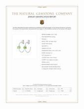0.66 Ct.Tw.Total Carat Weight Green (Lime Green) Peridot and Natural Diamond Hoops Earrings, 14K White Gold Scan Report