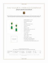 0.80 Ct.Tw.Total Carat Weight Emerald and Natural Diamond Pave Earrings, 14K Yellow Gold Scan Report
